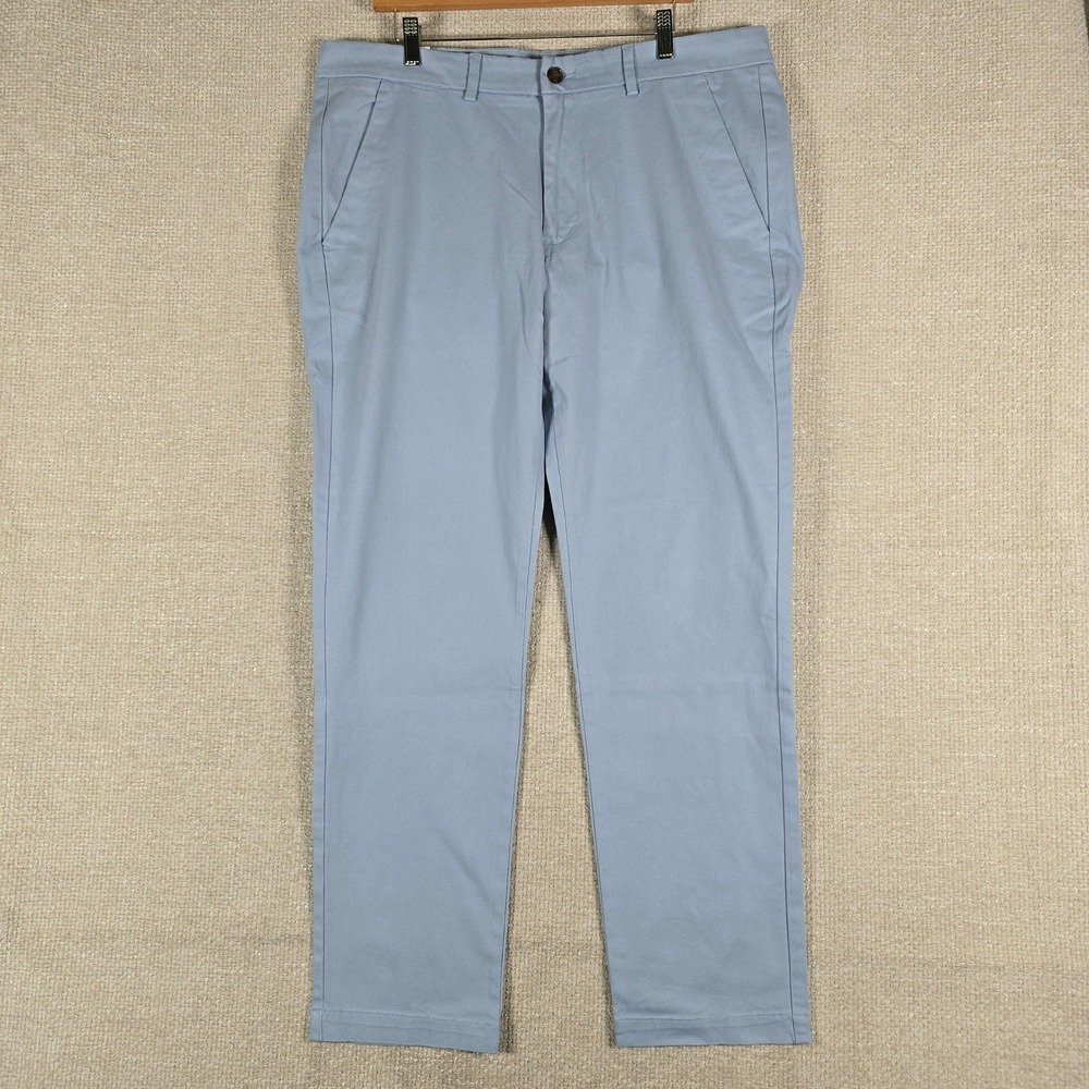 St Johns Bay Mens Slim Fit‎ Stretch Chino Pants Forever Blue 38x32 New